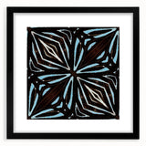 Abstract strokes wall art in a black frame with a white mat, showcasing vibrant colors and dynamic patterns, ideal for modern home decor and artistic interiors.
