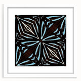 Abstract strokes wall art framed with a white mat, showcasing vibrant colors and modern design elements, perfect for contemporary home decor.