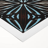 Abstract wall art print on rolled canvas showcasing vibrant strokes in shades of blue, pink, and yellow, perfect for modern home decor. Ideal for enhancing living spaces with artistic flair.