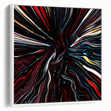 Framed canvas wall art showcasing abstract strokes in soft hues of blue and beige, set against a white background, perfect for modern decor.