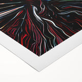 Abstract strokes wall art on rolled canvas showcasing vibrant colors and dynamic patterns, ideal for modern home decor and artistic interior design.