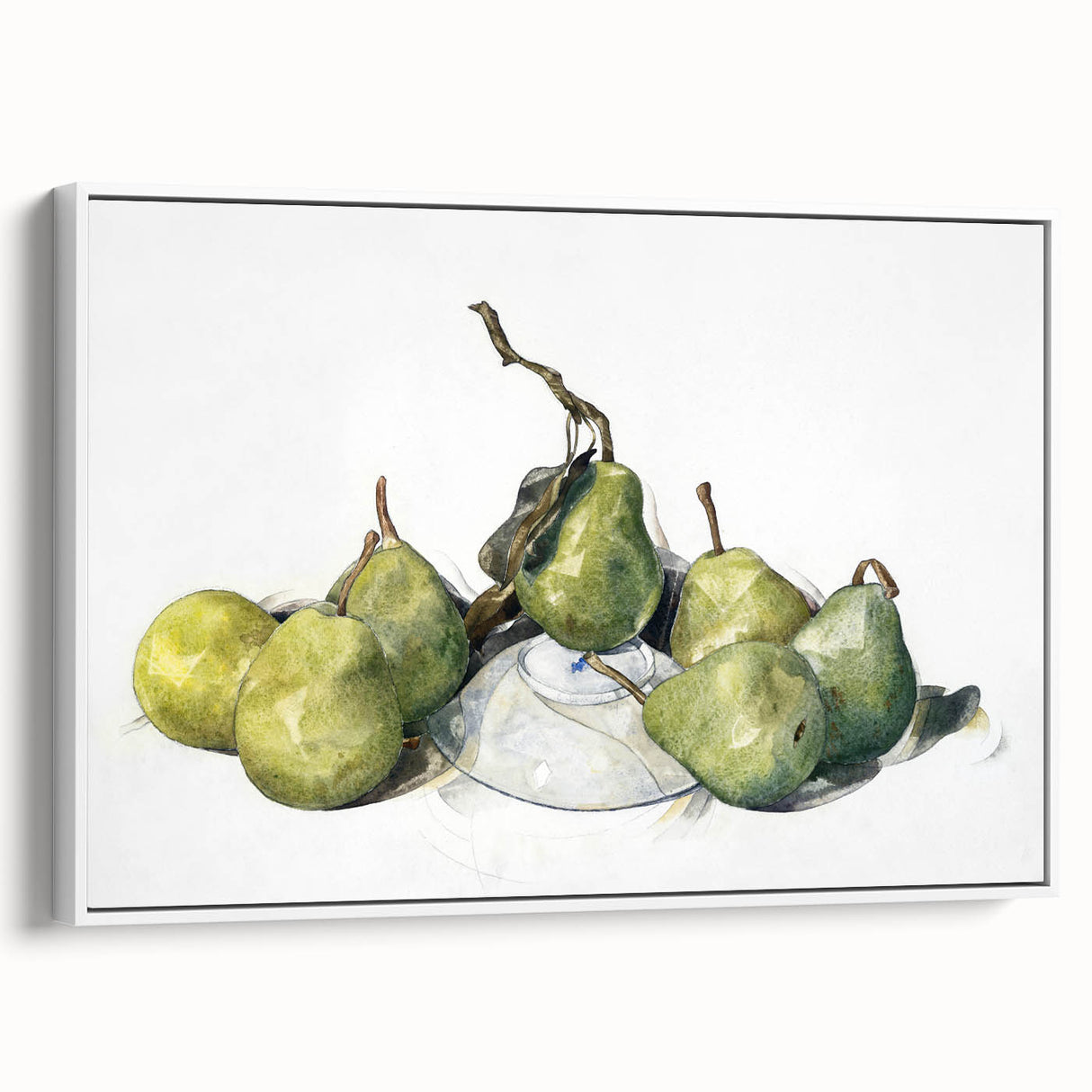 Modern Wall Art - Green Pears Still Life by Charles Demuth