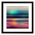 Abstract strokes wall art in a sleek black frame with a white mat, showcasing vibrant colors and dynamic patterns, ideal for modern home decor. The piece adds a contemporary touch to any interior space, perfect for art enthusiasts seeking unique designs.