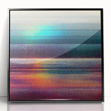 Framed abstract strokes wall art in black acrylic, showcasing dynamic brush patterns and a modern aesthetic, perfect for contemporary home decor.