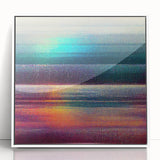 Framed abstract strokes wall art in acrylic finish, showcasing dynamic brush strokes in white, perfect for modern home decor. Ideal for enhancing living spaces.