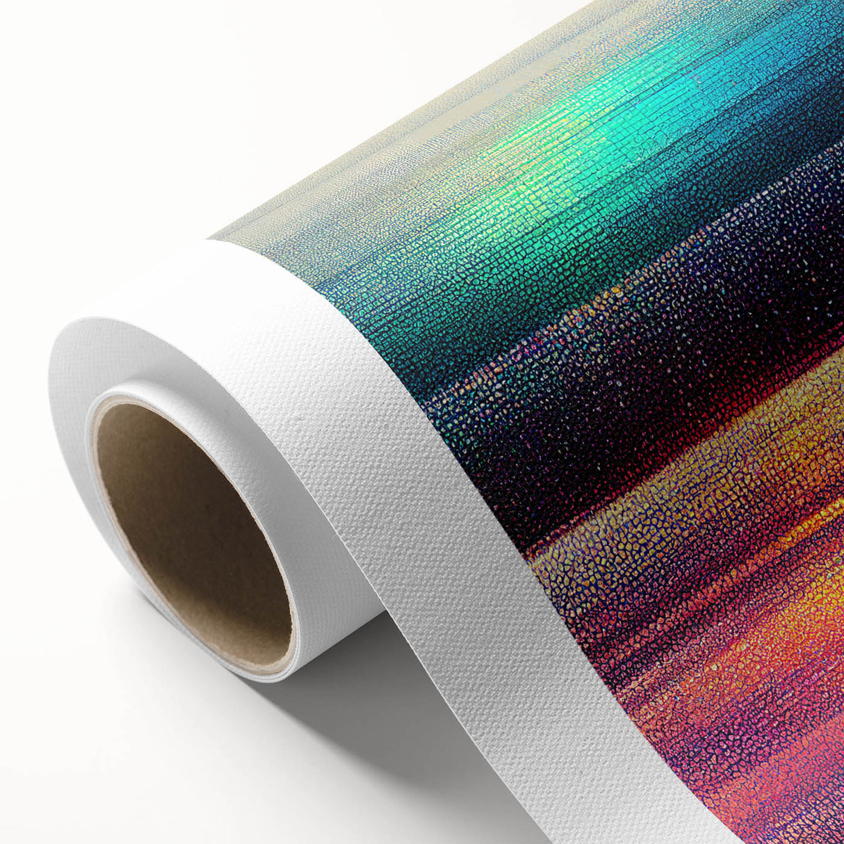 Abstract strokes wall art on rolled canvas, showcasing vibrant colors and dynamic patterns, ideal for modern home décor and artistic expression.