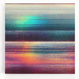 Abstract strokes wall art canvas print showcasing vibrant blue, orange, and yellow hues. Ideal for modern decor, adding a pop of color and artistic flair to any interior space. Perfect for living rooms or creative workspaces.