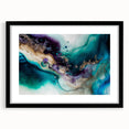 Abstract wall art featuring bold strokes in various colors, framed with a black mat, ideal for modern home decor. Perfect for adding a contemporary touch to living spaces.