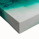 Close-up view of abstract strokes wall art on stretched canvas, showcasing vibrant colors and dynamic textures, ideal for modern home decor.