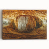 Stretched canvas art depicting a vibrant landscape with intricate cave formations, ideal for enhancing home decor or office aesthetics. Perfect for art enthusiasts.