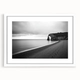 Framed landscape artwork showcasing dramatic cliffs with a white mat border, designed to enhance any home decor, ideal for nature enthusiasts seeking elegance.
