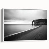 Framed canvas artwork depicting a stunning landscape with dramatic cliffs and vivid colors, set against a white background, ideal for home decor and interior design enthusiasts.