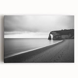 Stretched canvas artwork depicting dramatic cliffs against a vibrant sunset, showcasing rich colors and detailed textures, perfect for landscape decor enthusiasts.