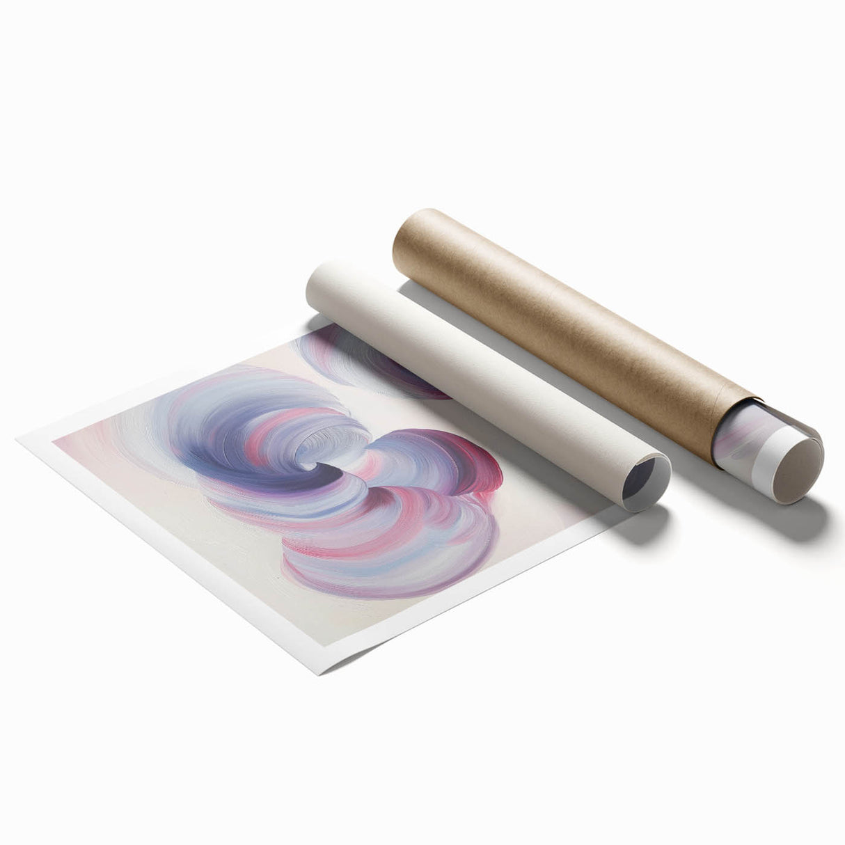 Dreamy Swirl Bedroom Wall Art - Lilac and Pink Canvas Print