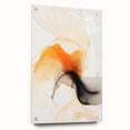 Canvas Art for Dining Area - Abstract Orange & Black Fluid Design