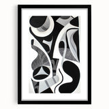 Monochrome Abstraction - Modern Black & White Wall Art