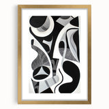 Monochrome Abstraction - Modern Black & White Wall Art