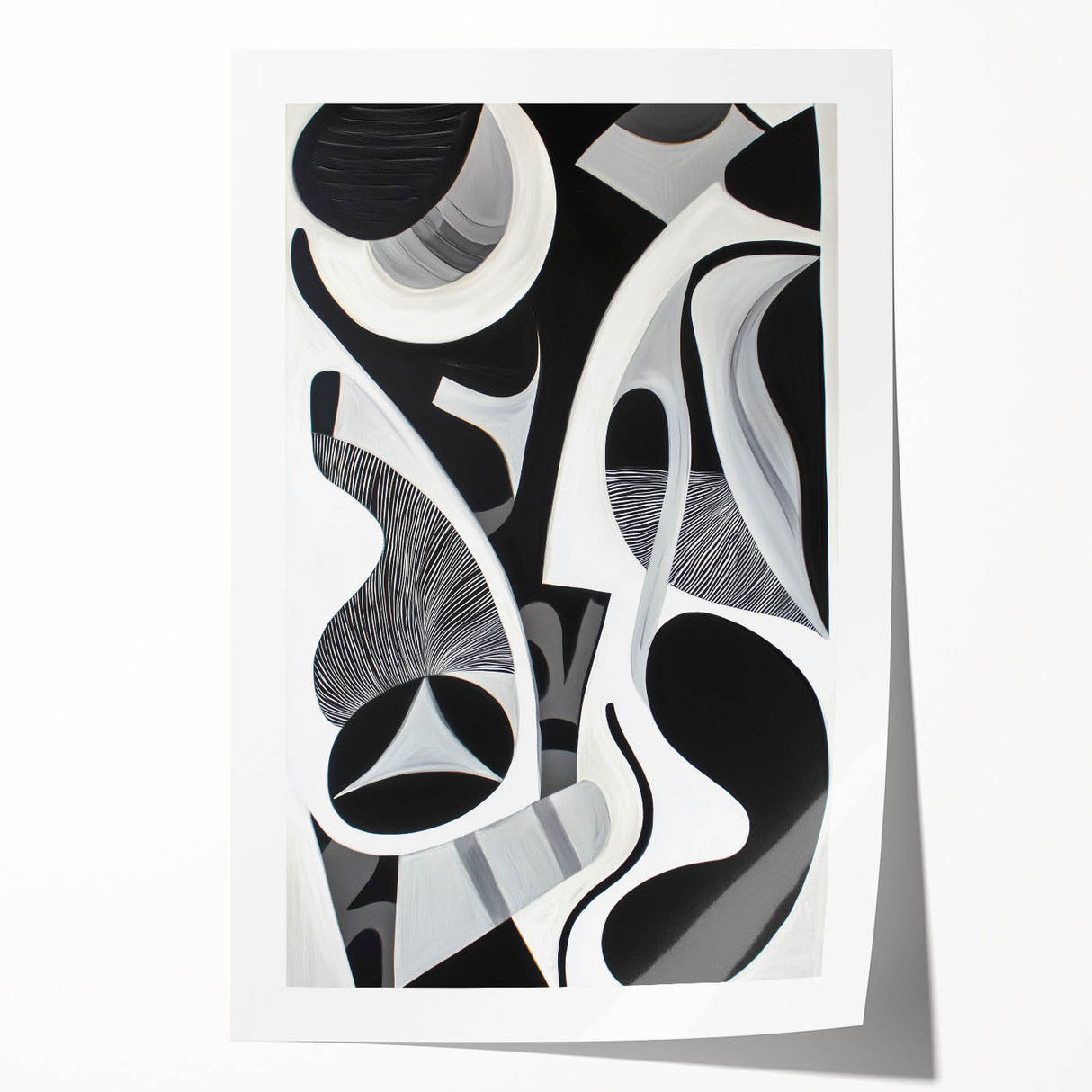 Monochrome Abstraction - Modern Black & White Wall Art