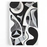 Monochrome Abstraction - Modern Black & White Wall Art