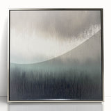 Office Canvas Prints - Modern Abstract Gray & Blue Wall Art