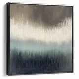 Office Canvas Prints - Modern Abstract Gray & Blue Wall Art