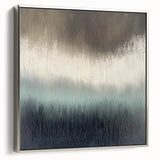 Office Canvas Prints - Modern Abstract Gray & Blue Wall Art