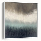 Office Canvas Prints - Modern Abstract Gray & Blue Wall Art