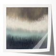 Office Canvas Prints - Modern Abstract Gray & Blue Wall Art