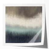 Office Canvas Prints - Modern Abstract Gray & Blue Wall Art