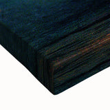 Close-up of abstract figurative wall art on stretched canvas showcasing vibrant colors and dynamic shapes, perfect for modern home decor enhancements.