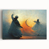 Abstract figurative wall art on stretched canvas showcasing vibrant colors and dynamic shapes, perfect for modern home decor. Ideal for adding a contemporary touch to any room.