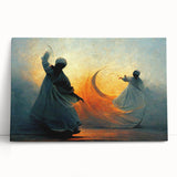 Abstract figurative wall art displayed on a textured canvas, showcasing vibrant colors and dynamic shapes, perfect for enhancing modern home decor.