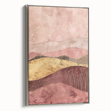 Framed abstract landscape wall art featuring a silver side view, showcasing vibrant colors and intricate patterns, perfect for modern home décor accents.