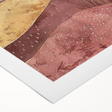 Abstract landscape wall art on rolled canvas, showcasing vibrant colors and fluid shapes, ideal for modern home decor. Perfectly packaged for easy display.