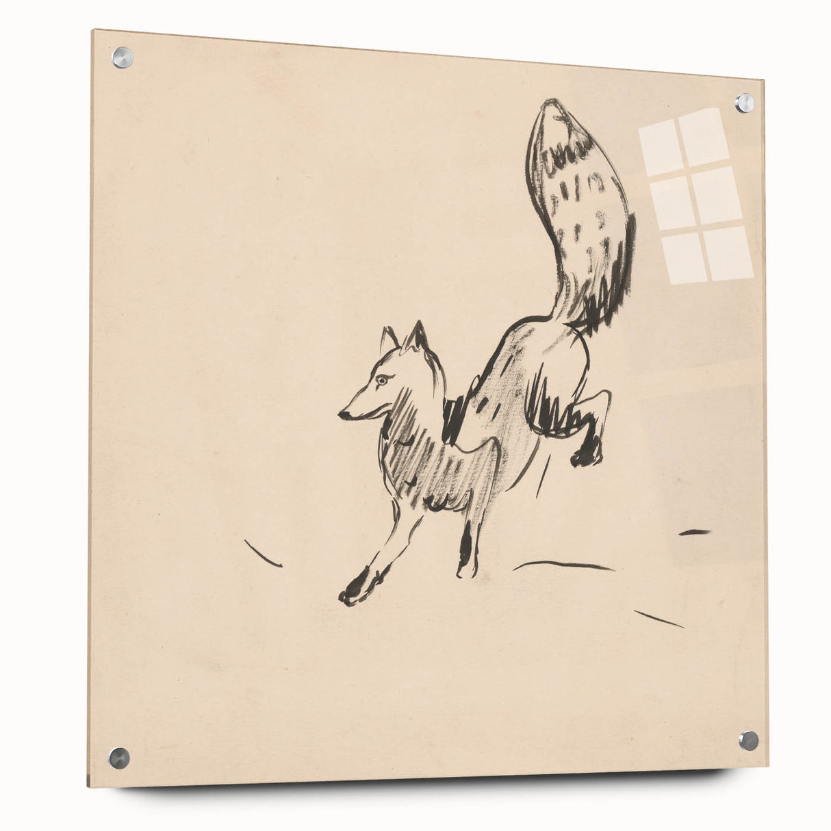 Expressionist Art: Fox by Arnold Peter Weisz-Kubínčan Canvas Print