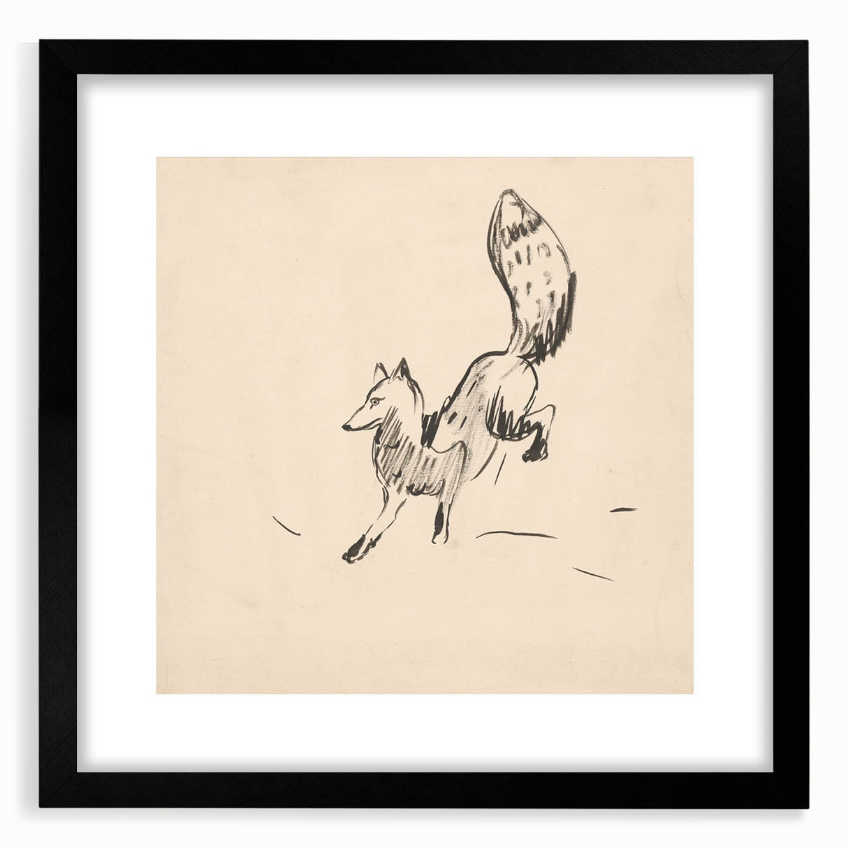 Expressionist Art: Fox by Arnold Peter Weisz-Kubínčan Canvas Print