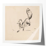 Expressionist Art: Fox by Arnold Peter Weisz-Kubínčan Canvas Print