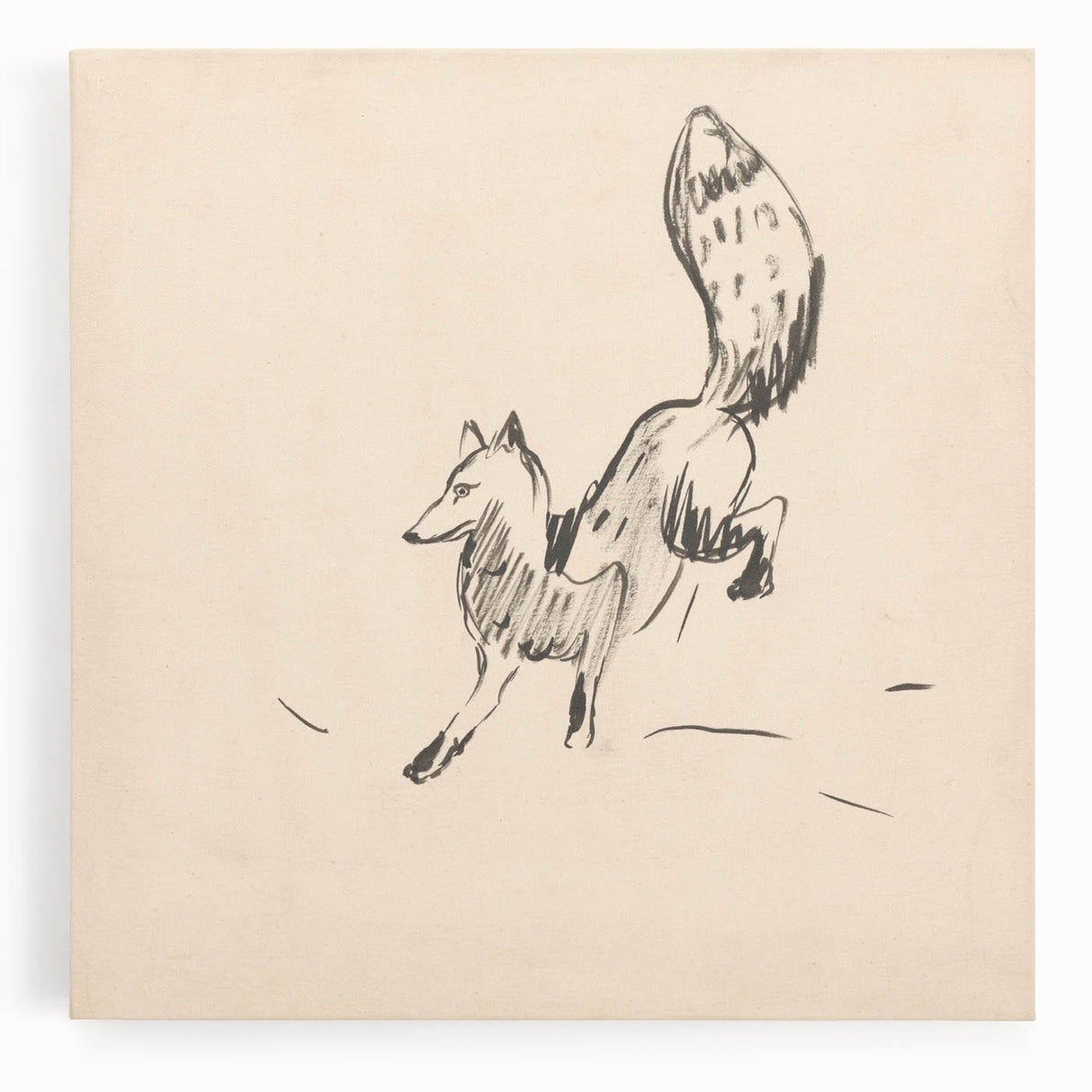 Expressionist Art: Fox by Arnold Peter Weisz-Kubínčan Canvas Print