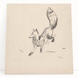 Expressionist Art: Fox by Arnold Peter Weisz-Kubínčan Canvas Print