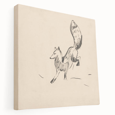 Expressionist Art: Fox by Arnold Peter Weisz-Kubínčan Canvas Print