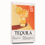 Large abstract wall art on acrylic glass depicting vibrant food and drink motifs, ideal for dining room decor.