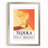 Textured abstract art print of vibrant culinary motifs in a silver frame, ideal for bedroom wall decor.