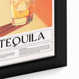Extra large black wall art featuring colorful, textured food and drinks imagery on framed canvas.