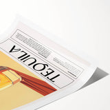 Extra large wall art featuring minimalistic line art flowers in black on white, rolled print.