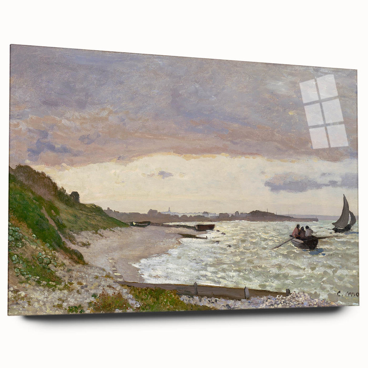 Claude Monet's The Seashore at Sainte-Adresse - Impressionist Print