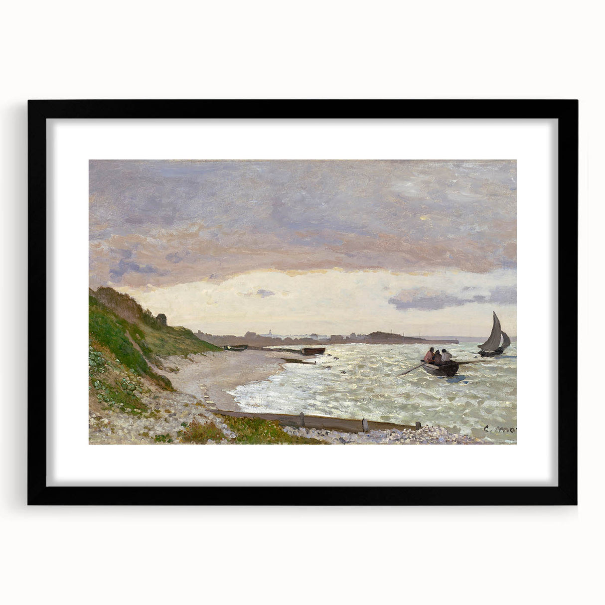 Claude Monet's The Seashore at Sainte-Adresse - Impressionist Print