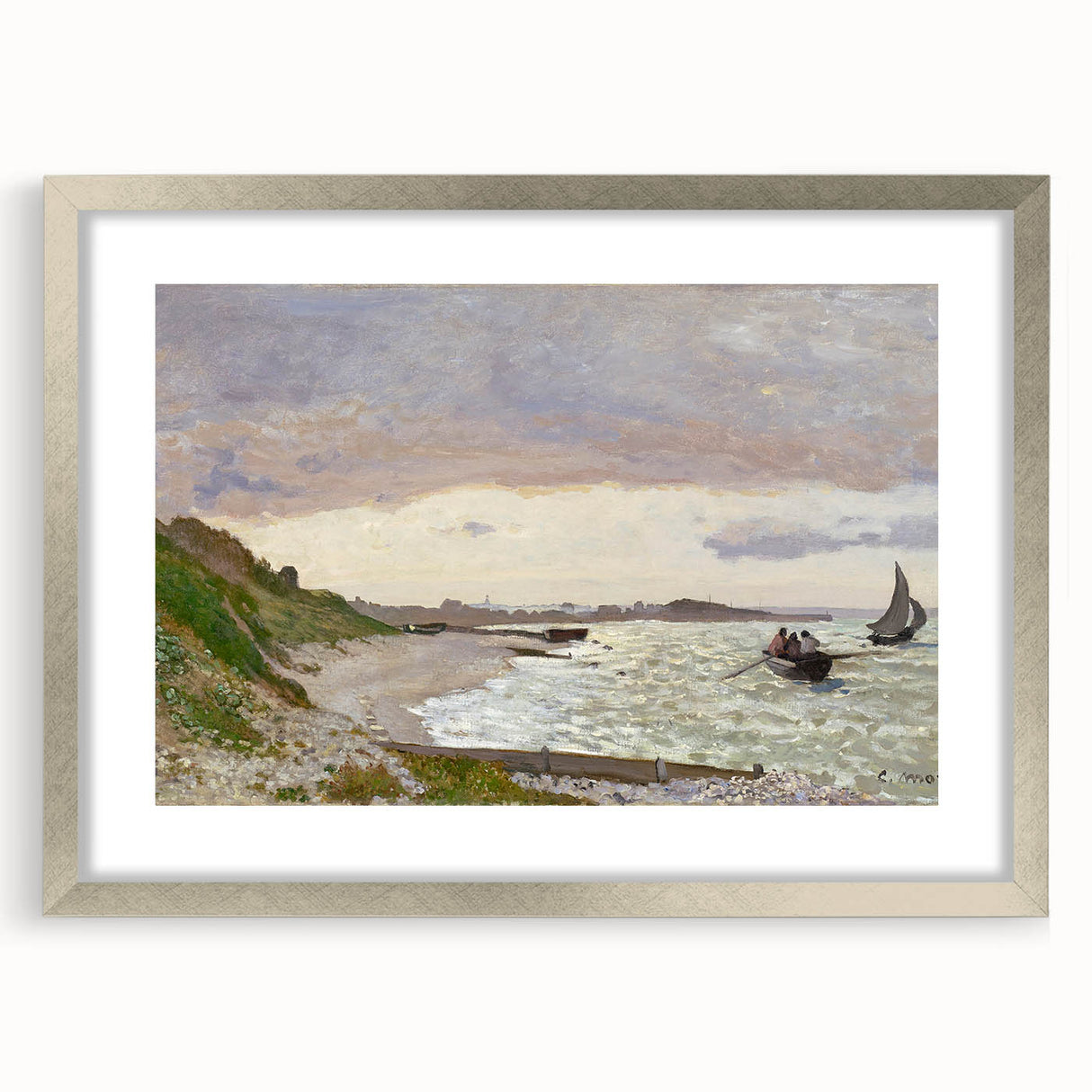 Claude Monet's The Seashore at Sainte-Adresse - Impressionist Print