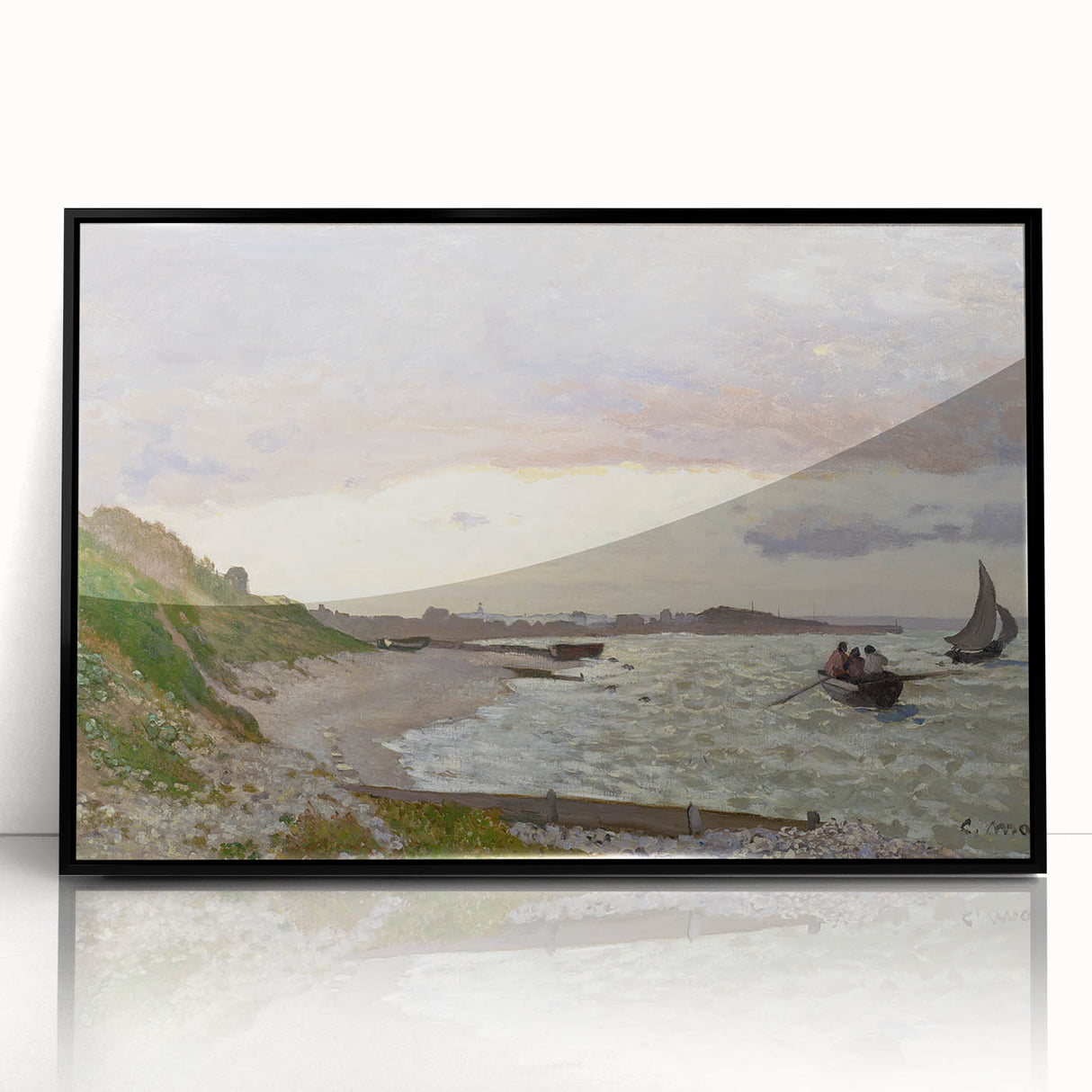 Claude Monet's The Seashore at Sainte-Adresse - Impressionist Print