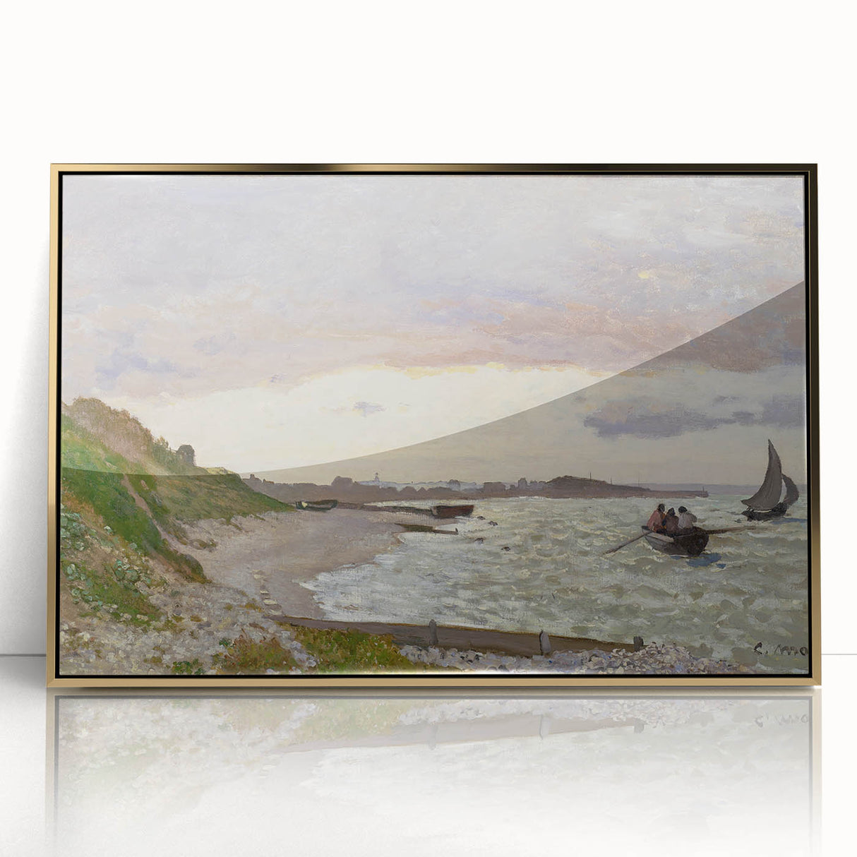 Claude Monet's The Seashore at Sainte-Adresse - Impressionist Print
