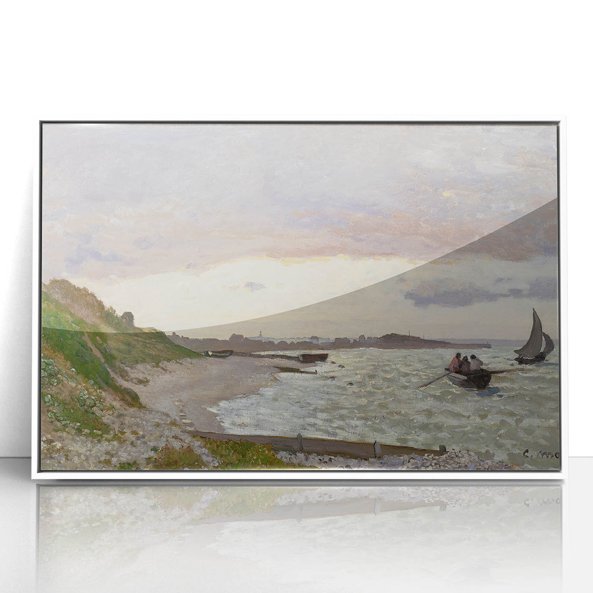 Claude Monet's The Seashore at Sainte-Adresse - Impressionist Print